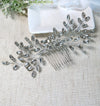 Crystal Bridal Hair Comb, Rhinestone Flower Crystal Hairpiece, Wedding Rhinestone Gem Decorative Hair Comb - KaleaBoutique.com