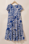 KaleaBoutique Boho Printed Short Sleeve Flare Tiered Dress - KaleaBoutique.com