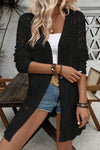 Crochet Hollow Out Open Front Cardigan - KaleaBoutique.com