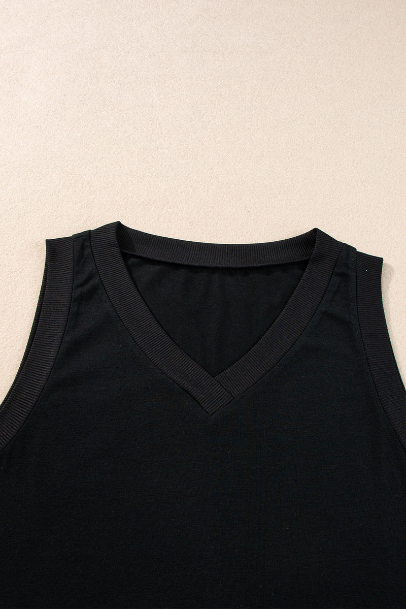 KaleaBoutique Stylish Comfortable Ribbed V Neck Tank - KaleaBoutique.com