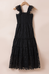 KaleaBoutique Lace Smocked Bodice Sleeveless Midi Dress - KaleaBoutique.com