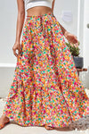 KaleaBoutique Beautiful Boho Floral Print Tiered Long Skirt - KaleaBoutique.com