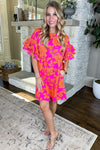 KaleaBoutique Voluminous Ruffled Sleeve Floral Dress - KaleaBoutique.com