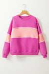 KaleaBoutique Colorblock Patchwork Drop Shoulder Ribbed Trim Sweatshirt - KaleaBoutique.com