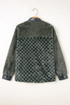 KaleaBoutique Fleece Checkerboard Flap Pocket Snap Button Jacket - KaleaBoutique.com