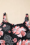 KaleaBoutique Stylish Floral Print Twisted Hollowed Back Swim Dress