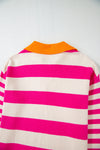 KaleaBoutique Color Block Collared V Neck Drop Shoulder Sweater - KaleaBoutique.com