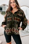 KaleaBoutique Aztec Print Flap Pockets Long Sleeve Shacket - KaleaBoutique.com