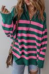 KaleaBoutique Collared Quarter Zipper Oversized Sweater - KaleaBoutique.com