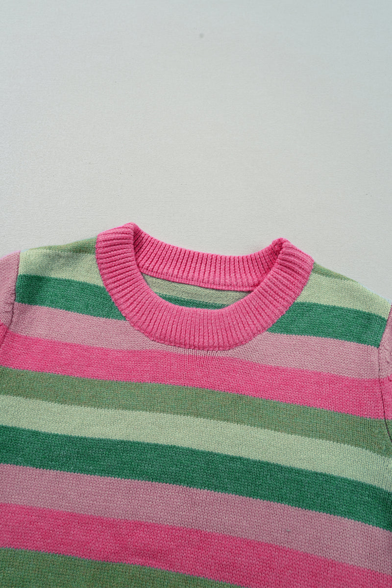 KaleaBoutique Color Block Ribbed Edge Round Neck Sweater - KaleaBoutique.com