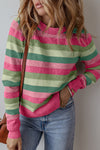 KaleaBoutique Color Block Ribbed Edge Round Neck Sweater - KaleaBoutique.com