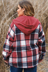 KaleaBoutique Plus Size Plaid Button up Hooded Jacket - KaleaBoutique.com