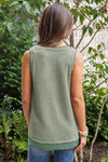 Scoop Neck Waffle Knit Flowy Vest - KaleaBoutique.com