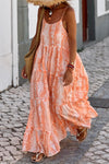 KaleaBoutique Abstract Print Spaghetti Straps Backless Tiered Maxi Dress - KaleaBoutique.com