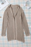 KaleaBoutique Stylish Solid Color Pointelle Knit Open Front Cardigan - KaleaBoutique.com