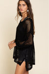 KaleaBoutique Stylish Comfortable Fishnet Hollow-out Long Sleeve Beach Cover up - KaleaBoutique.com