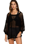 KaleaBoutique Stylish Comfortable Fishnet Hollow-out Long Sleeve Beach Cover up - KaleaBoutique.com