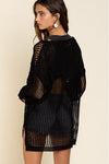 KaleaBoutique Stylish Comfortable Fishnet Hollow-out Long Sleeve Beach Cover up - KaleaBoutique.com