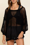 KaleaBoutique Stylish Comfortable Fishnet Hollow-out Long Sleeve Beach Cover up - KaleaBoutique.com