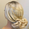 Gold Leaves and Rope Dual Chain Hair Vine, Bridal Gold Chained Vine Hairclip, Boho Dancer Hairpiece - KaleaBoutique.com