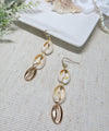 Natural Cowrie Seashell Earrings, Tropical Getaway Boho Shell Jewelry, Dangle Sea Shell Beach Earrings - KaleaBoutique.com