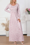 KaleaBoutique Animal Print Long Sleeve Empire Waist Maxi Dress - KaleaBoutique.com