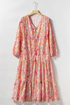 KaleaBoutique Boho Holiday Paisley Print Tiered Long Sleeve Maxi Dress - KaleaBoutique.com