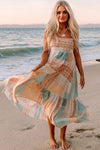 KaleaBoutique Boho Patchwork Print Square Neck Sundress - KaleaBoutique.com