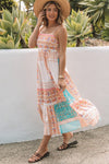 KaleaBoutique Boho Patchwork Print Square Neck Sundress - KaleaBoutique.com