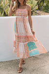 KaleaBoutique Boho Patchwork Print Square Neck Sundress - KaleaBoutique.com