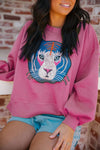 KaleaBoutique Chic Tiger Embroidered Casual Sweatshirt - KaleaBoutique.com