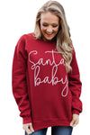 KaleaBoutique Christmas Santa Baby Print Pullover Sweatshirt - KaleaBoutique.com