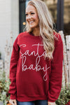 KaleaBoutique Christmas Santa Baby Print Pullover Sweatshirt - KaleaBoutique.com