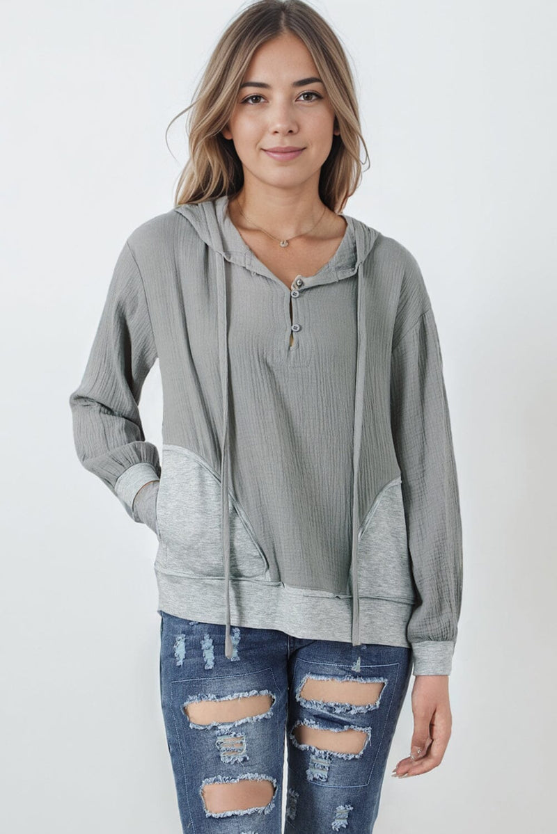 KaleaBoutique Contrast Patchwork Pullover Casual Hoodie - KaleaBoutique.com