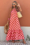 KaleaBoutique Geometric Print Loose Fit Sleeveless Maxi Dress - KaleaBoutique.com