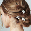 Pearl Cluster 7 PC Hairpin Set, Wedding Pearl Bridal U Hair Pin, Minimalist Bride Pearl Hairpiece Set - KaleaBoutique.com