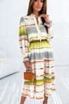 KaleaBoutique Lace Up Tie-dye Print Long Shirt Dress - KaleaBoutique.com