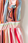 KaleaBoutique Rainbow Stripe Ruffles Ruched Tiered Dress - KaleaBoutique.com