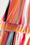 KaleaBoutique Rainbow Stripe Ruffles Ruched Tiered Dress - KaleaBoutique.com