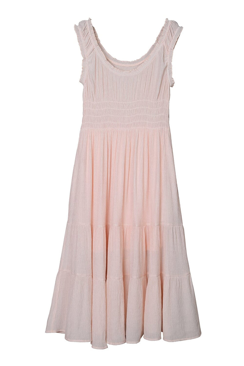 KaleaBoutique Smocked Ruched Sleeveless High Waist Midi Dress - KaleaBoutique.com