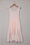 KaleaBoutique Smocked Ruched Sleeveless High Waist Midi Dress - KaleaBoutique.com