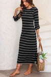 KaleaBoutique Striped Casual Slit Long Dress - KaleaBoutique.com